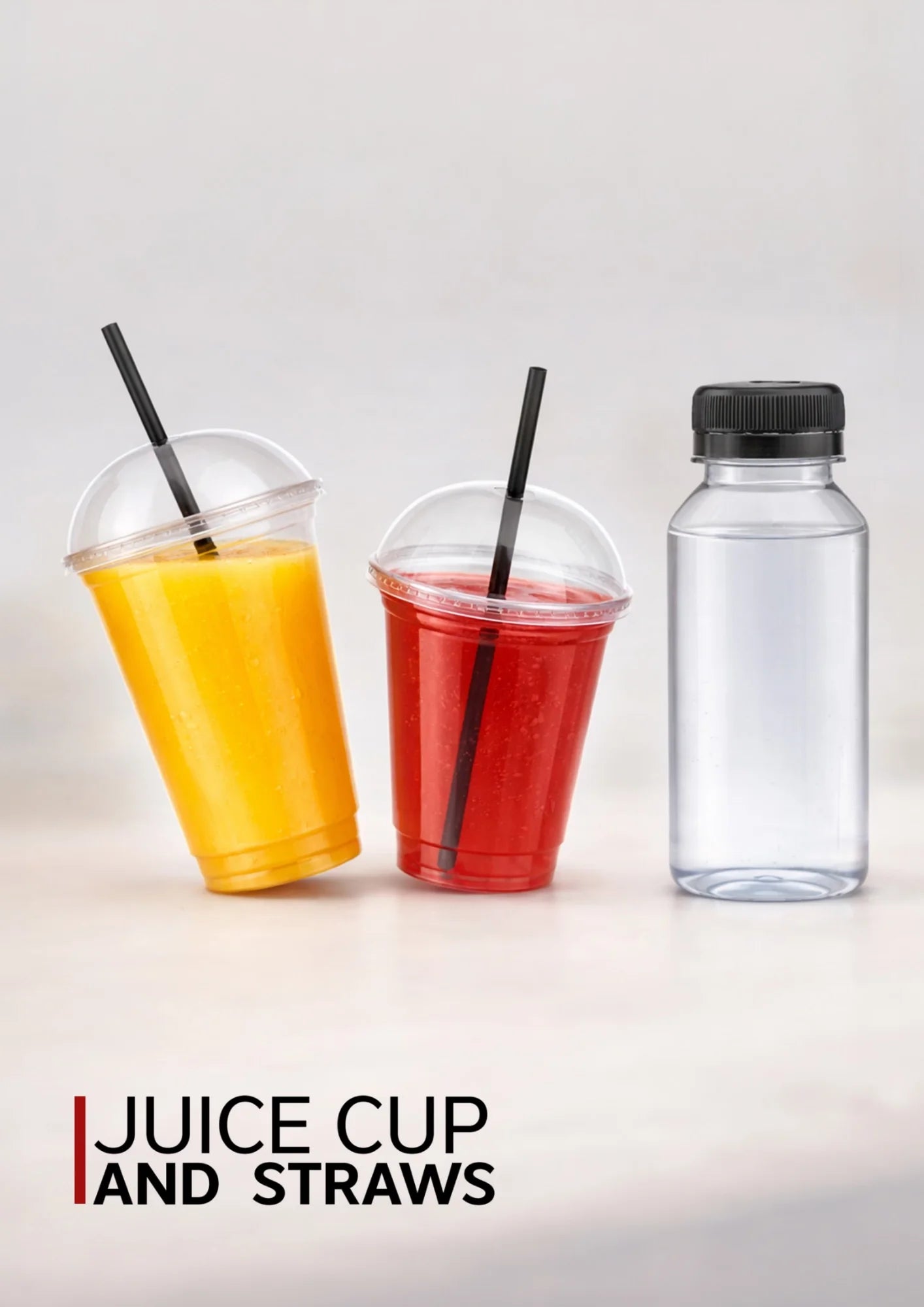 JUICE CUP AND STRAWS