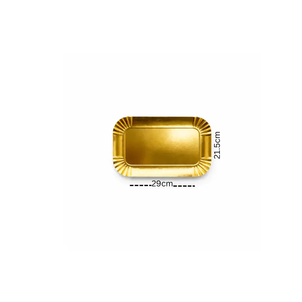 PAPER TRAY RECTANGLE GOLDEN 21.5X29CM - HD