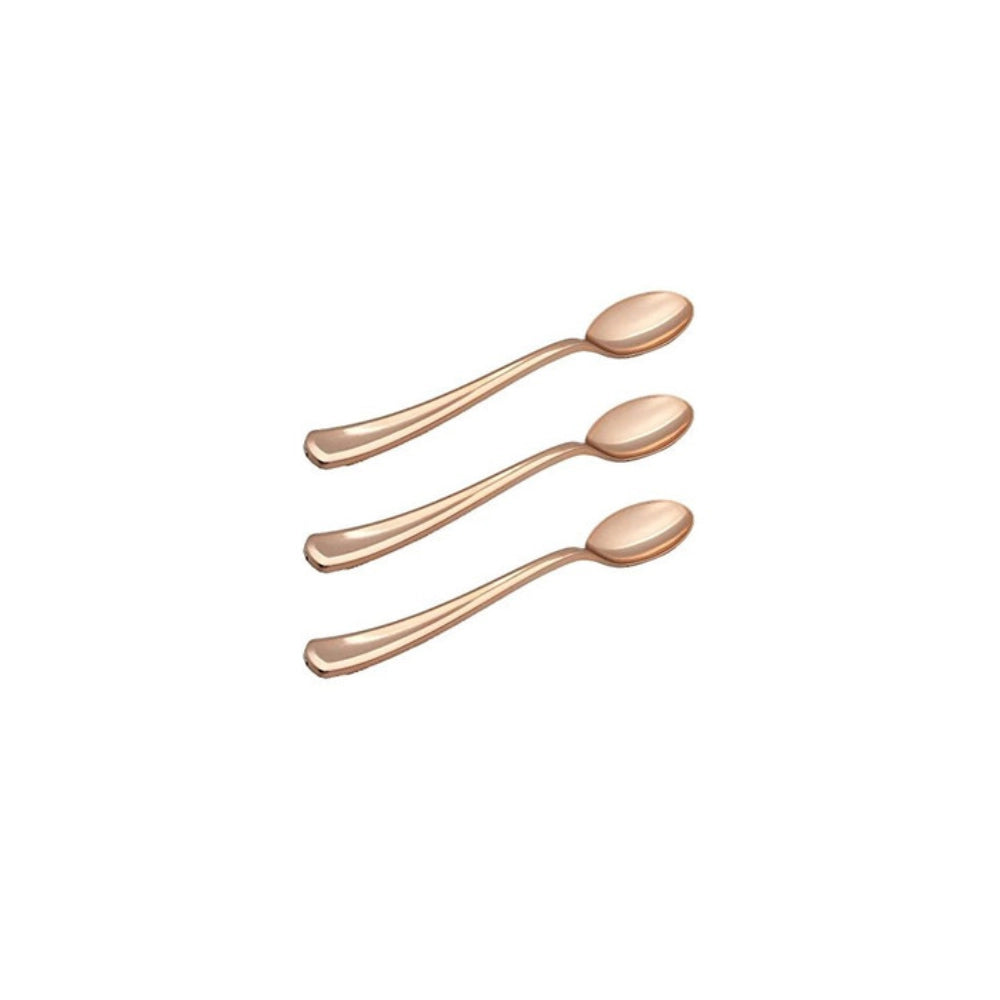 PLASTIC SPOON, ROSE GOLD, LARGE (1*20 PCS)
