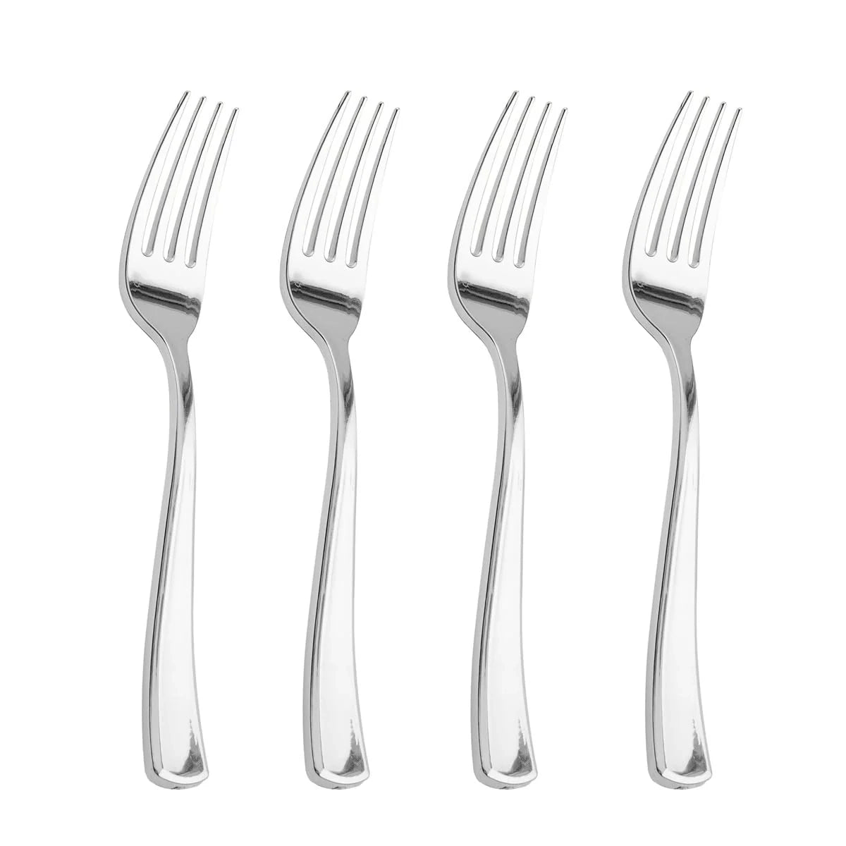 PLASTIC FORK, SILVER, MINI (1*36 PCS)