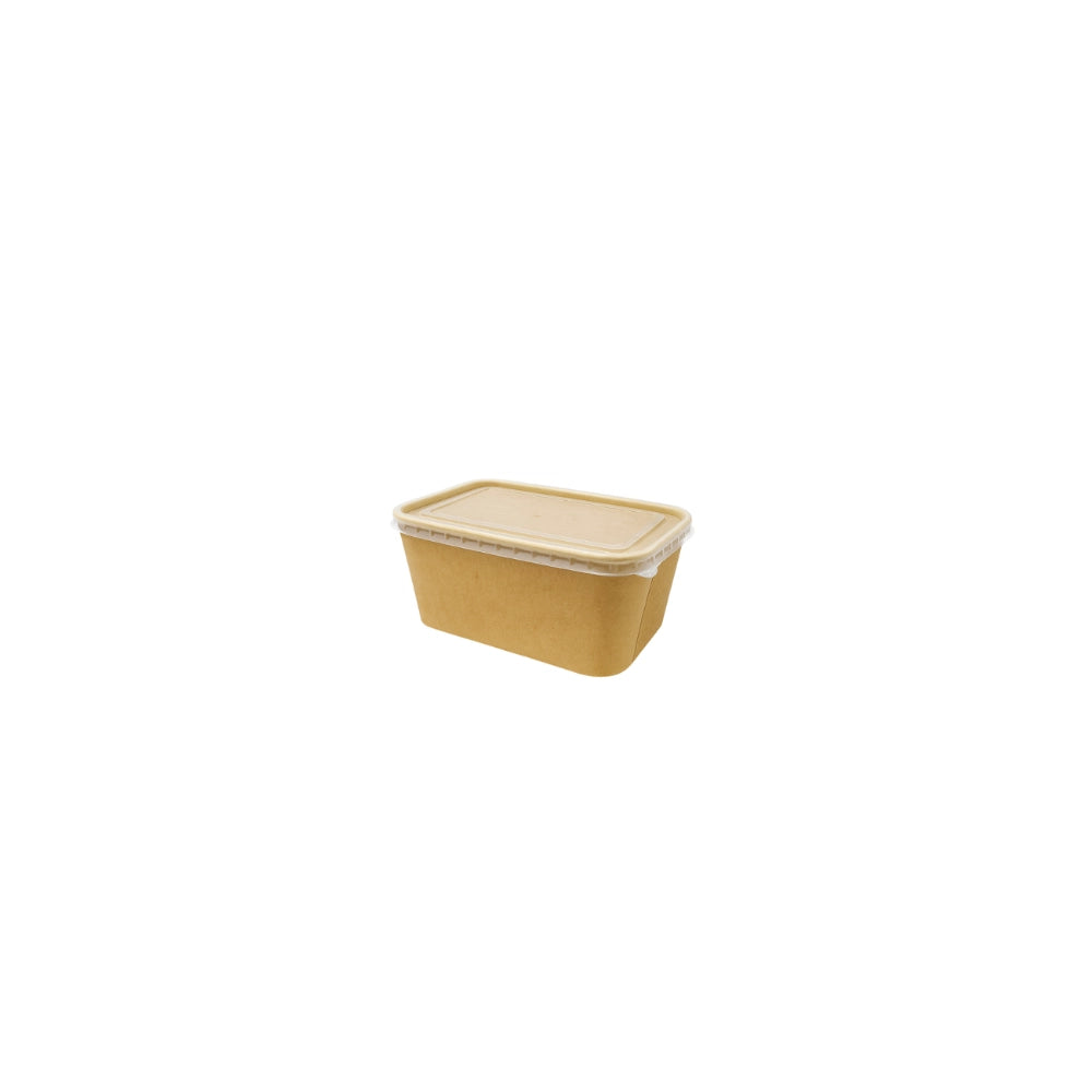 KRAFT, RECTANGULAR + LID (25 PCS)