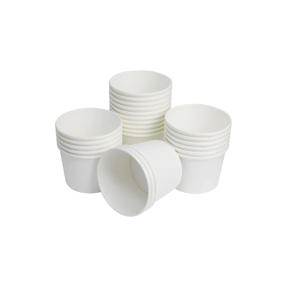 ICE CREAM CUP, PAPER, WHITE