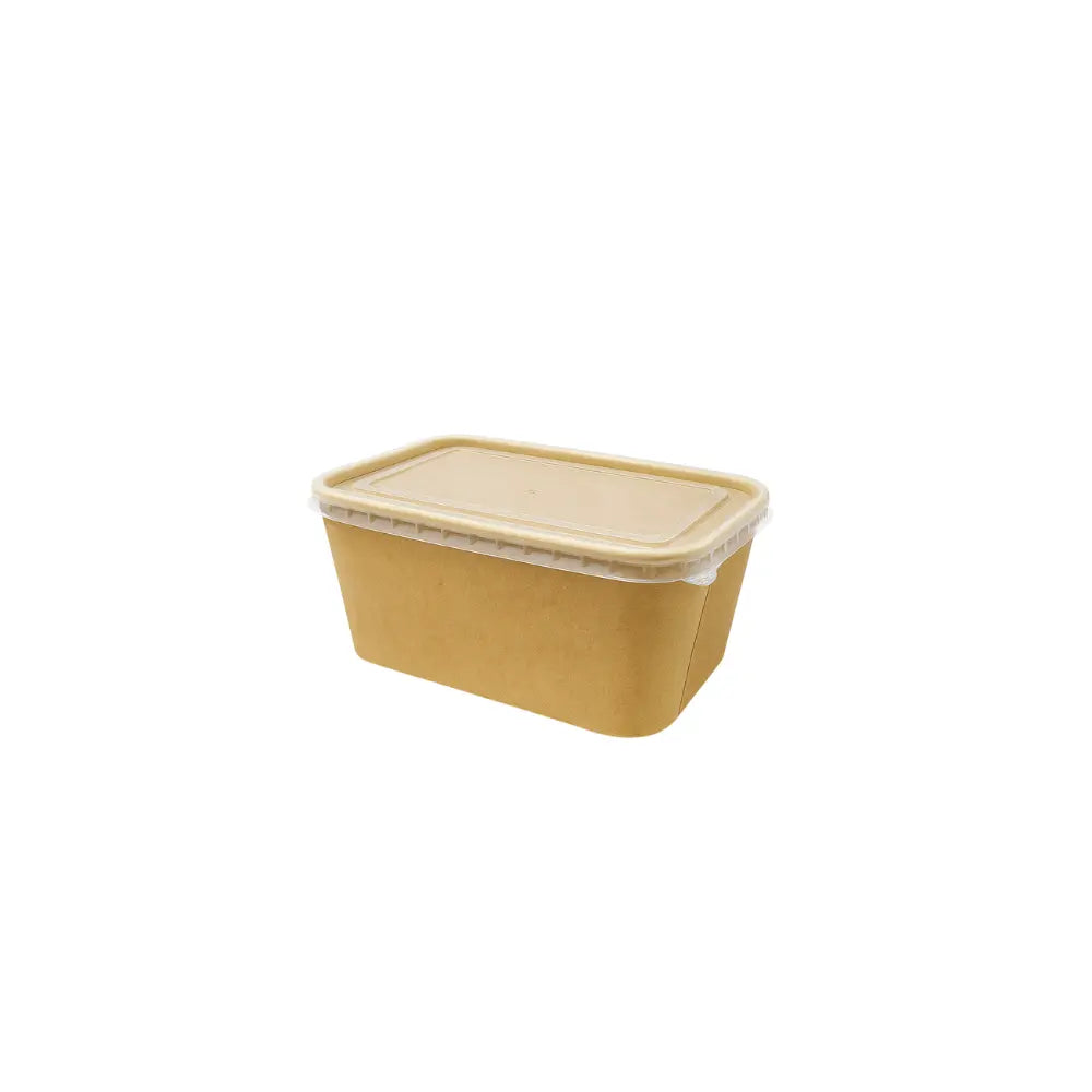 KRAFT, RECTANGULAR + LID (25 PCS)