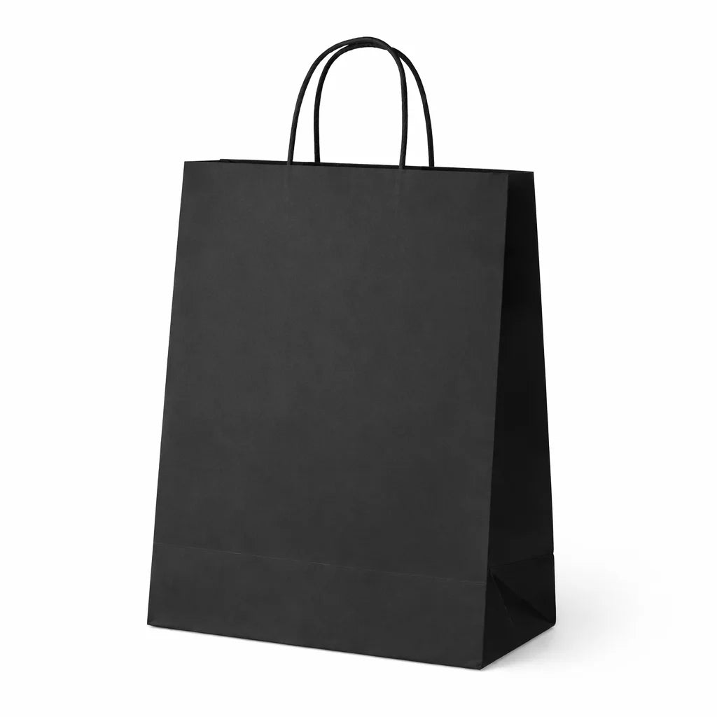 PAPER BAG, BLACK (25 PCS)