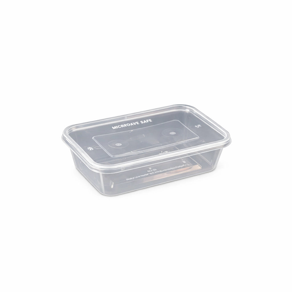 M/W, 750 ML, RECT, CLEAR W LID (10 PCS)