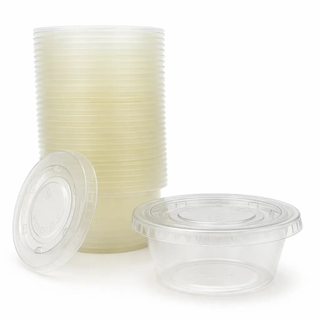 SAUCE CUP, WITH LID (100 PCS)
