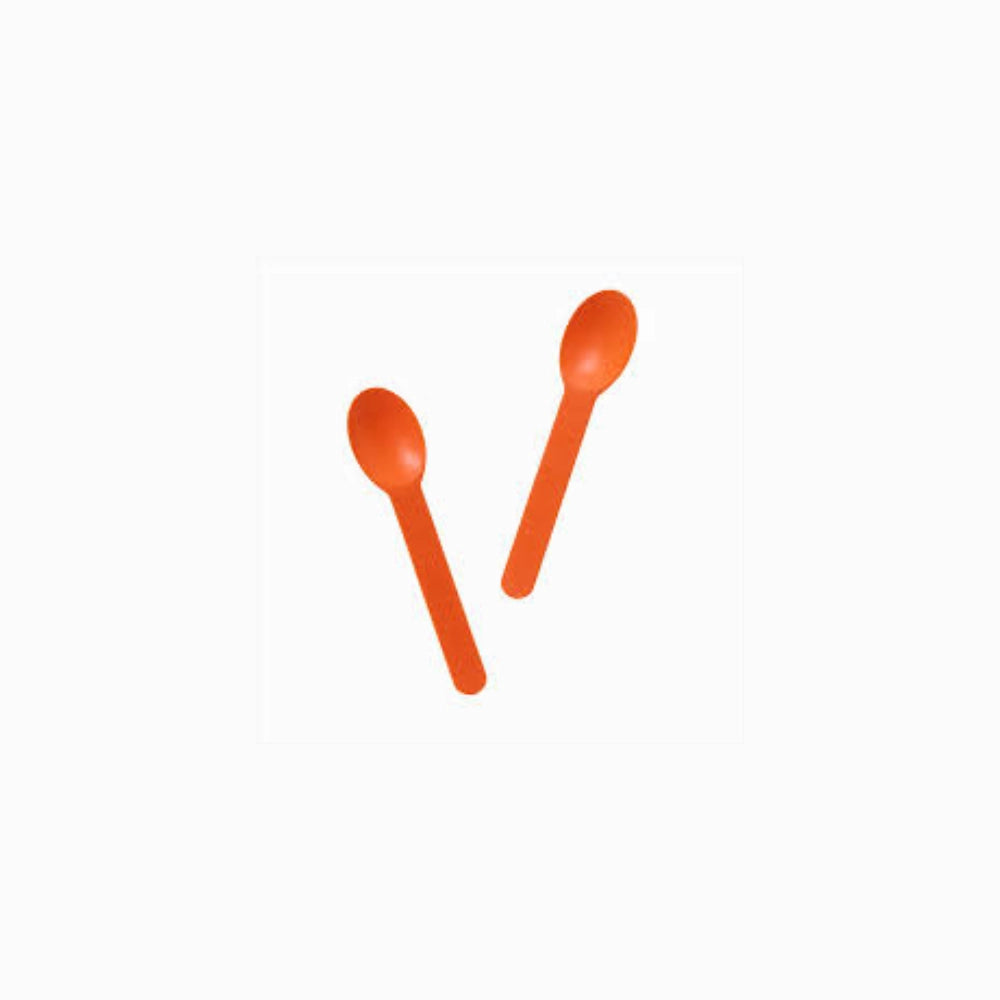 ICE CREAM SPOON, ORANGE 22PSTS (50 PCS)