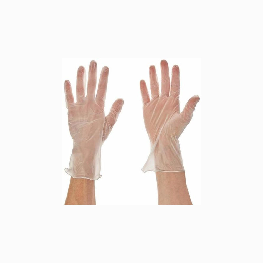 GLOVES, VINYL, CLEAR (100 PCS)