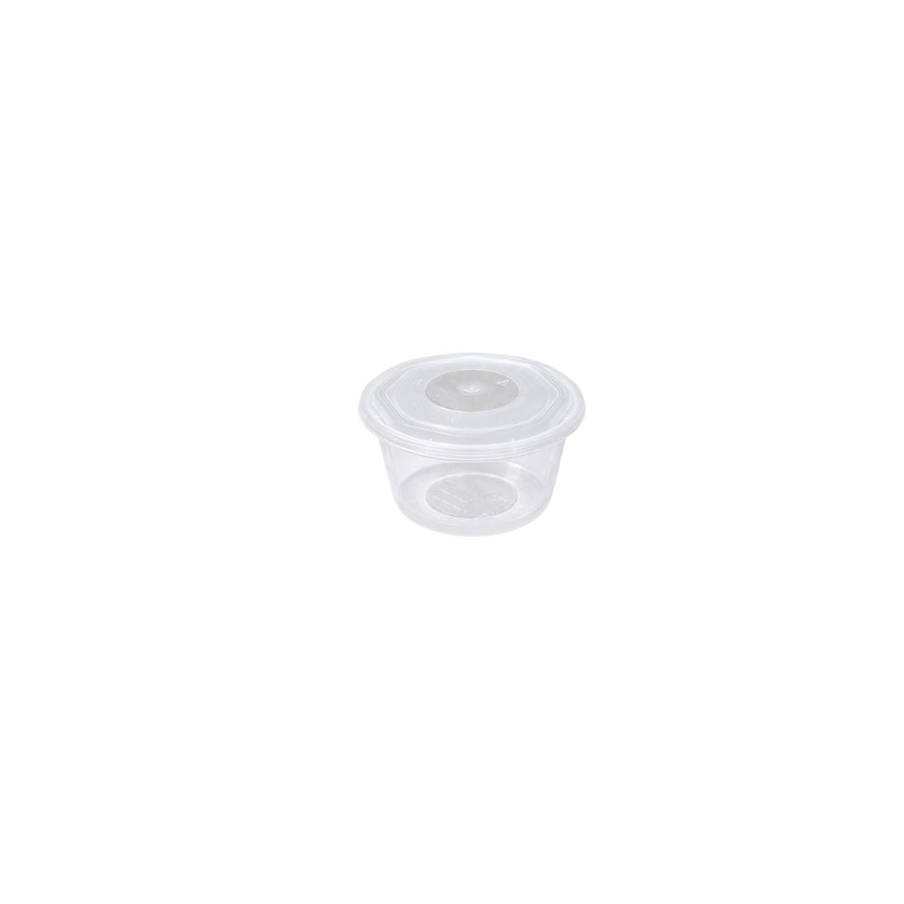M/W, 450 ML, ROUND, CLEAR W LID (10 PCS)