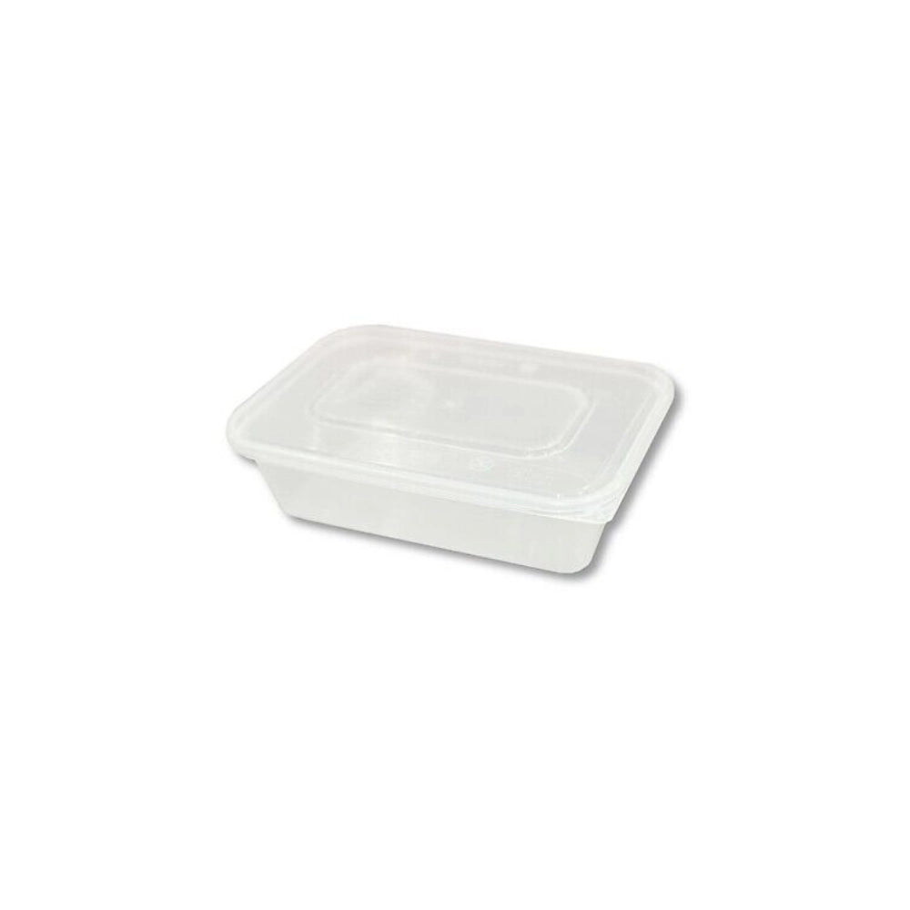 M/W, 500 ML, RECT, CLEAR W LID (10 PCS)