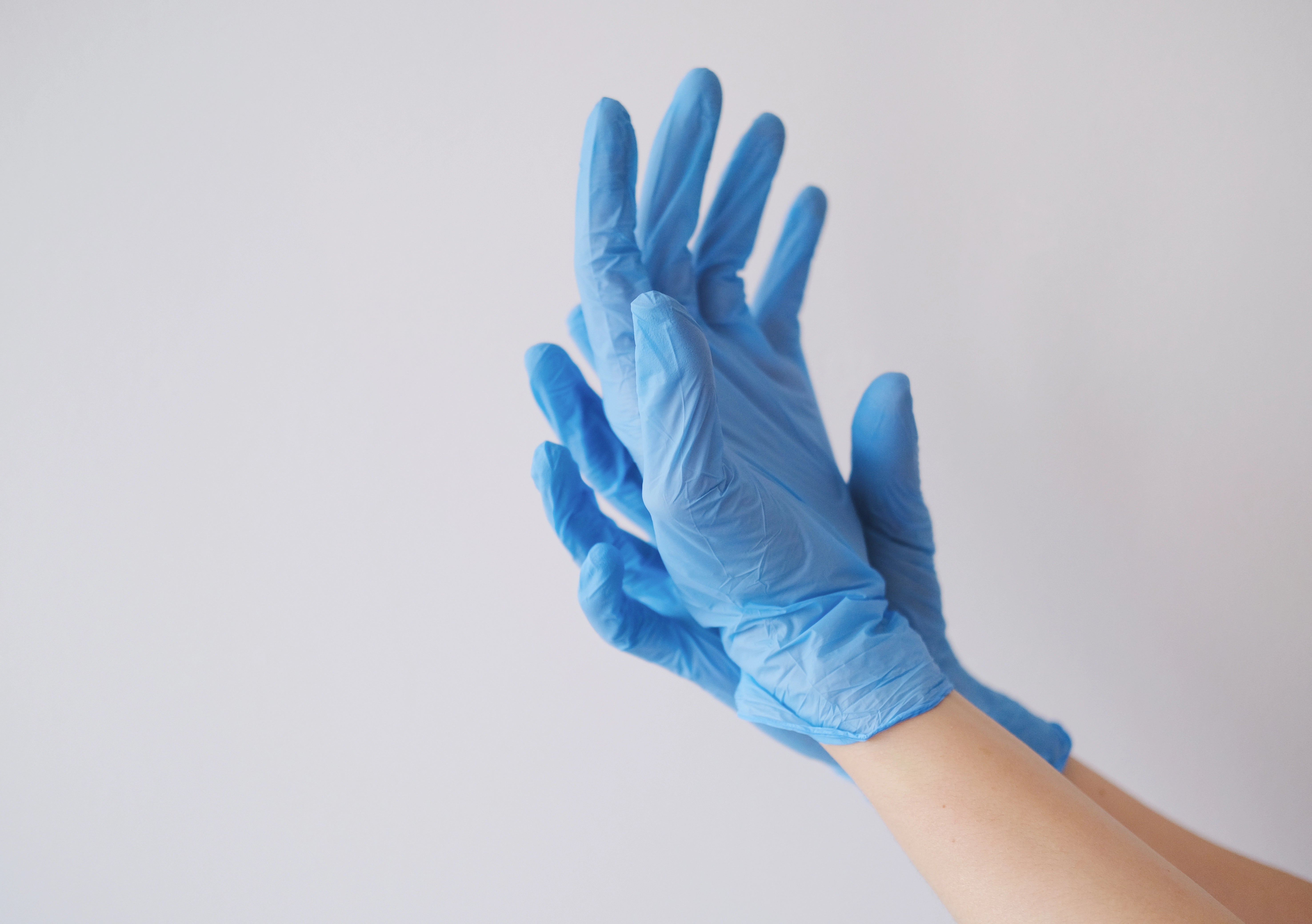 GLOVES, VINYL, BLUE (100 PCS)