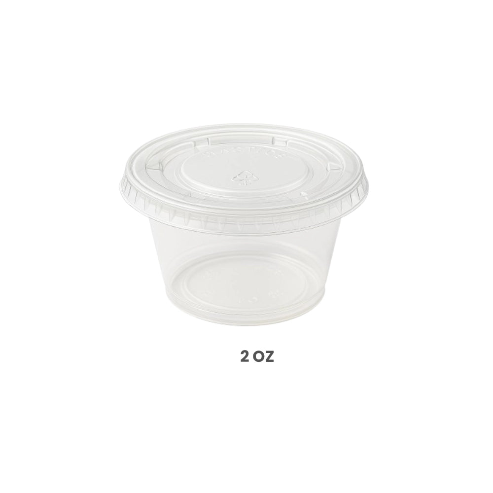 SAUCE CUP, WITH LID (100 PCS)