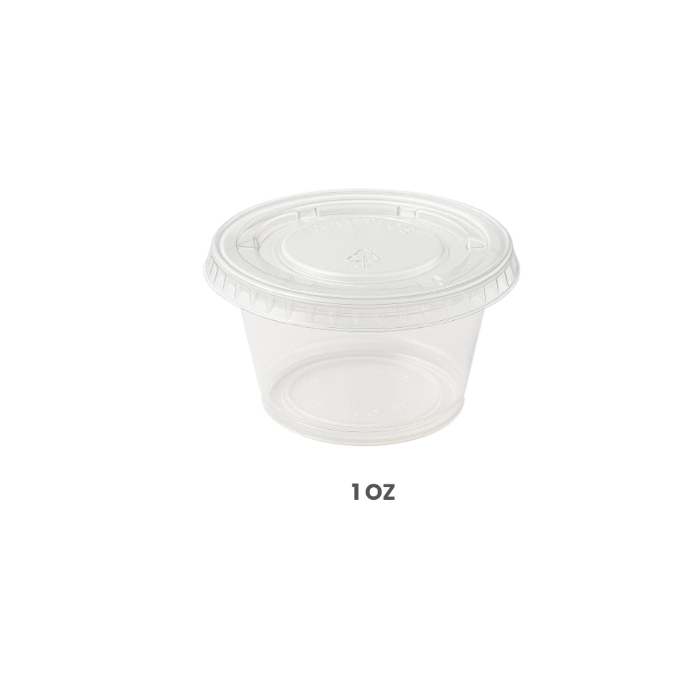 SAUCE CUP, WITH LID (100 PCS)