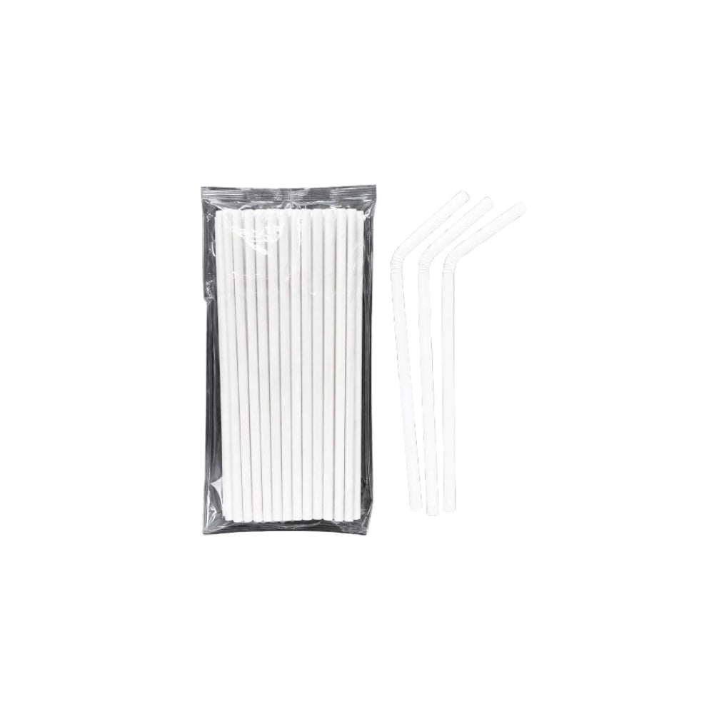 STRAW, PLASTIC, 6 MM, FLEXIBLE (250 PCS)